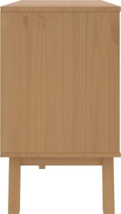 vidaXL Komoda, biało-brązowa, lite drewno sosnowe 8