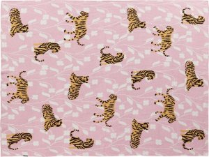 Beliani Koc bawełniany dla dzieci w tygrysy 130 x 170 cm różowy NERAI 4