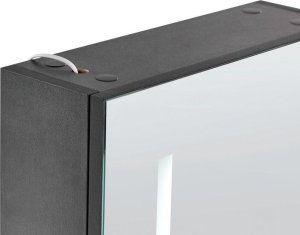 Beliani Szafka łazienkowa wisząca z lustrem LED 40 x 60 cm biała CAMERON 6