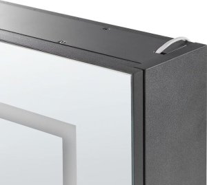 Beliani Szafka łazienkowa wisząca z lustrem LED 60 x 60 cm czarna MAZARREDO 6