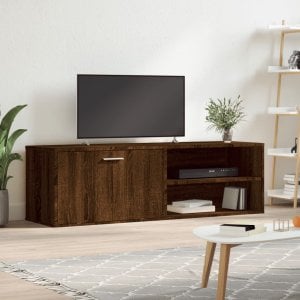 vidaXL Szafka pod TV, brązowy dąb, 120x34x37 cm Lumarko! 1