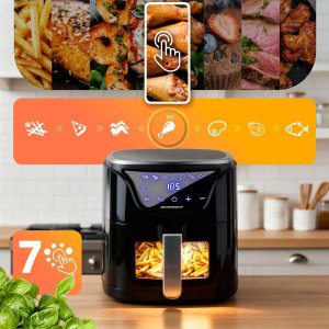 Frytkownica beztłuszczowa Berdsen Air fryer BD-652 czarno-srebrna	 23