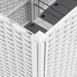 vidaXL vidaXL Donica ogrodowa z kratką, biała, 160x120x140 cm, PP 8