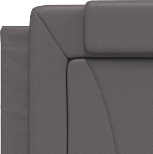 vidaXL vidaXL Łóżko z materacem, szare, 80x200 cm, sztuczna skóra 7