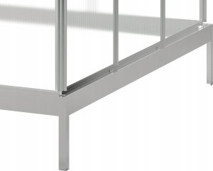 Selsey Szklarnia ogrodowa aluminiowa poliwęglanowa 3,4 m2 trzysekcyjna z fundamentem 184x185 cm srebrna 5