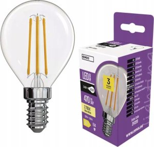 Emos Żarówka LED 3,4W (40W) E14 Mini Globe filament 470lm 2700K ciepła Emos ZF1220 1