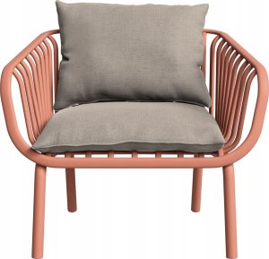 Selsey Zestaw mebli ogrodowych Rasived czerwony z beżowymi poduszkami 5