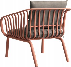 Selsey Zestaw mebli ogrodowych Rasived czerwony z beżowymi poduszkami 6