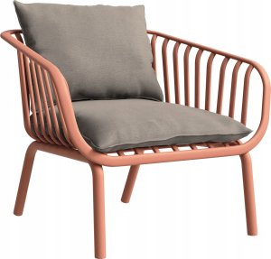 Selsey Zestaw mebli ogrodowych Rasived czerwony z beżowymi poduszkami 7