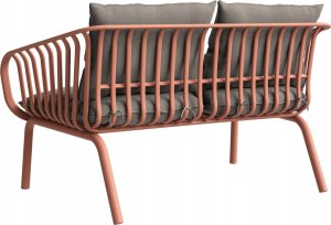 Selsey Zestaw mebli ogrodowych Rasived czerwony z beżowymi poduszkami 10