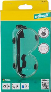 Wolfcraft Okulary ERGO ochronne Wolfcraft - pełne, wentylowane / CE 3