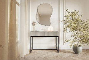 Selsey Toaletka Veldio 110 cm szary beż z czarnymi nogami 2