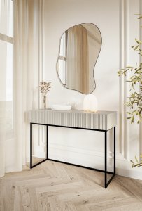 Selsey Toaletka Veldio 110 cm szary beż z czarnymi nogami 3