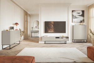 Selsey Toaletka Veldio 110 cm szary beż z czarnymi nogami 6