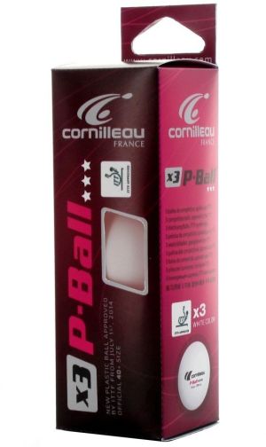 Cornilleau Piłeczki do ping ponga Cornilleau P-Ball ITTF komplet 3szt. (8611) 1