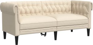 vidaXL vidaXL 2-cz. komplet wypoczynkowy, kremowy, obity tkaniną 4