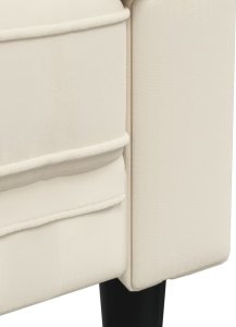 vidaXL vidaXL 2-cz. komplet wypoczynkowy, kremowy, obity tkaniną 6