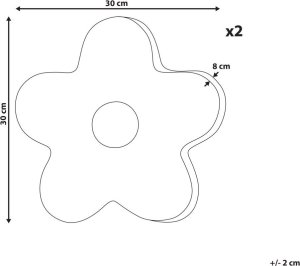 Beliani 2 bawełniane poduszki dekoracyjne dla dzieci kwiaty 30 x 30 cm niebieskie SORREL 7