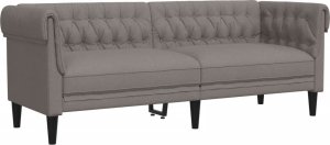 vidaXL 3-częściowy komplet wypoczynkowy, kolor taupe, obity tkaniną 6