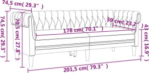 vidaXL 3-częściowy komplet wypoczynkowy, kolor taupe, obity tkaniną 9