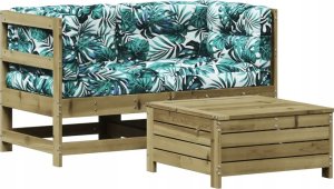 vidaXL 3-częściowy zestaw mebli do ogrodu, z poduszkami, impregnowana sosna 2
