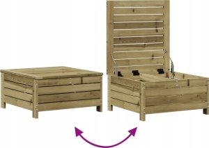 vidaXL 3-częściowy zestaw mebli do ogrodu, z poduszkami, impregnowana sosna 6