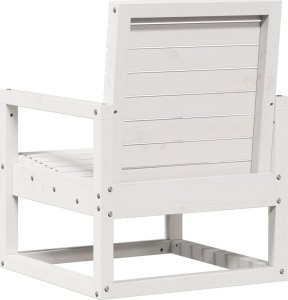 vidaXL 3-częściowy zestaw mebli ogrodowych, biały, lite drewno sosnowe 6