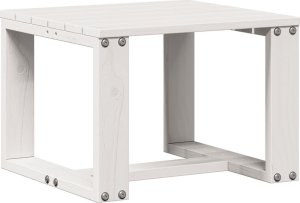 vidaXL 3-częściowy zestaw mebli ogrodowych, biały, lite drewno sosnowe 8