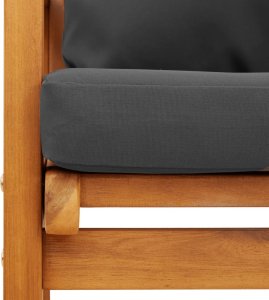 vidaXL 3-częściowy zestaw wypoczynkowy do ogrodu, poduszki, drewno akacjowe 7