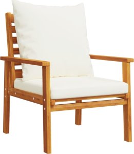 vidaXL 3-częściowy zestaw wypoczynkowy do ogrodu, poduszki, drewno akacjowe 5