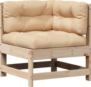 vidaXL 4-częściowy zestaw mebli ogrodowych z poduszkami, lite drewno sosnowe 4