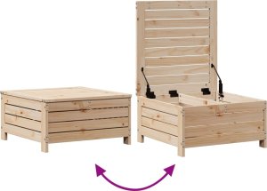 vidaXL 4-częściowy zestaw mebli ogrodowych z poduszkami, lite drewno sosnowe 8