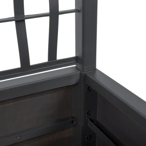 vidaXL Donica ogrodowa z kratką, ciemnoszara, 80x36x140 cm, PP 6