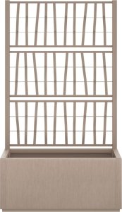 vidaXL Donica ogrodowa z kratką, jasnobrązowa, 80x36x140 cm, PP 3