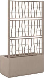 vidaXL Donica ogrodowa z kratką, jasnobrązowa, 80x36x140 cm, PP 5