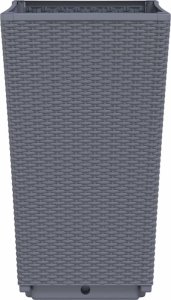 vidaXL Donice ogrodowe, 2 szt., szare, 32,5x32,5x57, PP 5