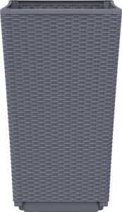 vidaXL Donice ogrodowe, 2 szt., szare, 32,5x32,5x57, PP 6