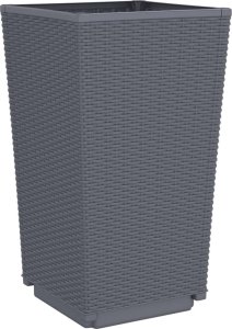 vidaXL Donice ogrodowe, 2 szt., szare, 32,5x32,5x57, PP 7