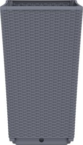 vidaXL Donice ogrodowe, 4 szt., szare, 32,5x32,5x57, PP 5