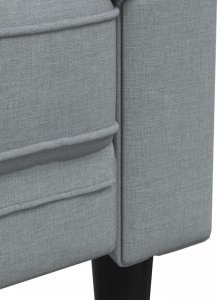 vidaXL Fotel Chesterfield, jasnoszary, obity tkaniną 7
