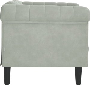 vidaXL Fotel, jasnoszary, tapicerowany aksamitem 5