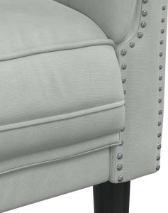vidaXL Fotel, jasnoszary, tapicerowany aksamitem 7