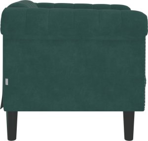 vidaXL Fotel, ciemnozielony, tapicerowany aksamitem 5