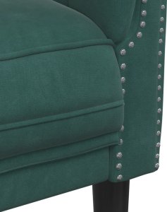 vidaXL Fotel, ciemnozielony, tapicerowany aksamitem 7