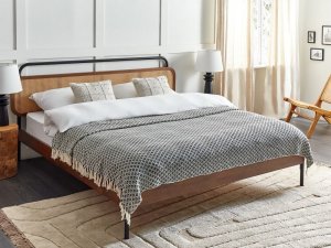 Beliani Koc bawełniany 200 x 220 cm czarno-biały CHYAMA 2