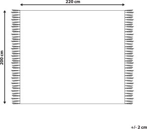 Beliani Koc bawełniany 200 x 220 cm czarno-biały CHYAMA 6