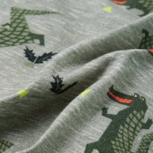 vidaXL Koszula dziecięca z krótkimi rękawami, jasne khaki melanżowe, 116 7