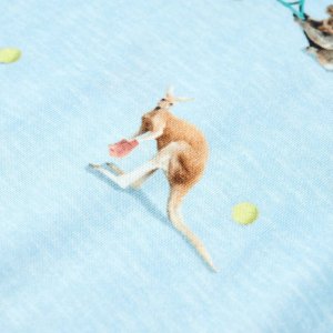 vidaXL Koszulka dziecięca z krótkimi rękawami, jasnoniebieski melanż, 116 4