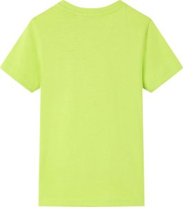vidaXL Koszulka dziecięca z krótkimi rękawami, limonkowa, 116 2