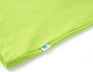 vidaXL Koszulka dziecięca z krótkimi rękawami, limonkowa, 116 5